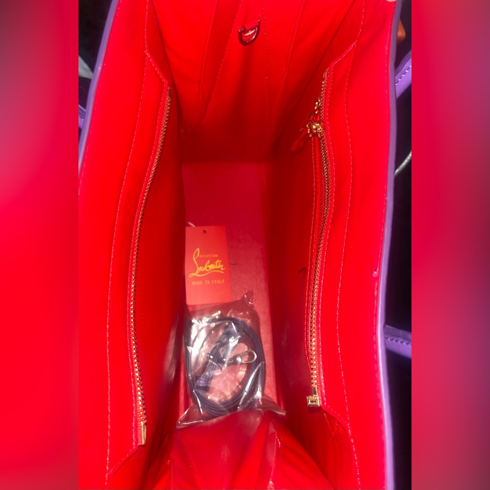 Green/Red or Purple/Red Studded Tote - Picture 13 of 15